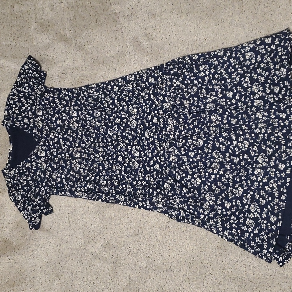 J crew navy floral dress sz s